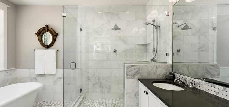 bathroom shower door installation in Saratoga