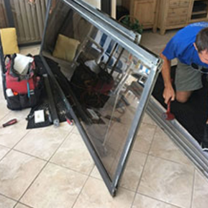 sliding glass door frame repair Saratoga